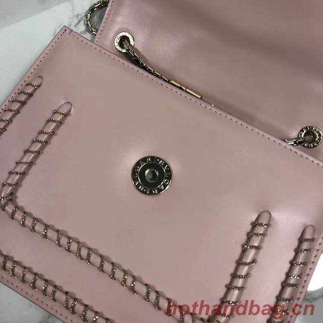 BVLGARI mini Shoulder Bag Calfskin Leather BG22889 pink