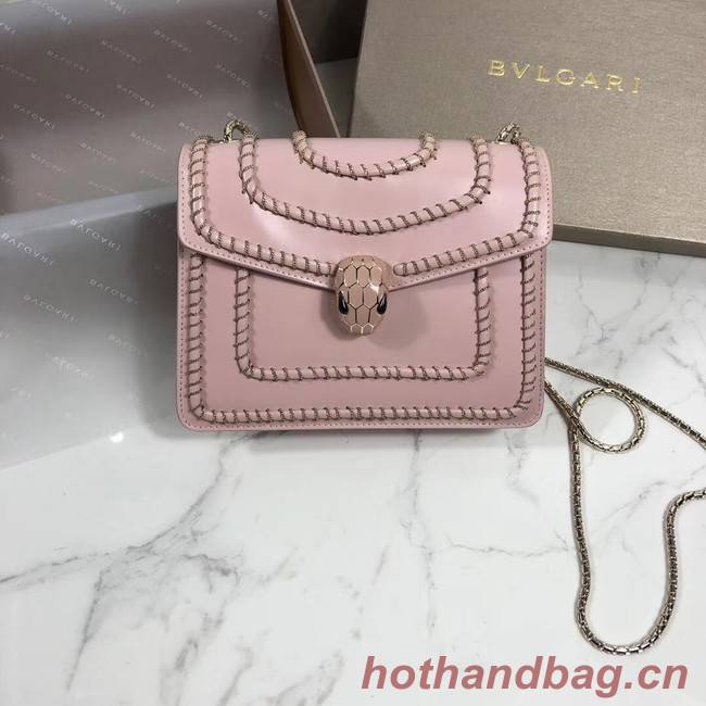 BVLGARI mini Shoulder Bag Calfskin Leather BG22889 pink