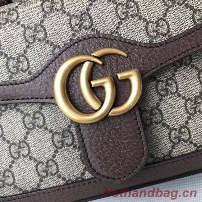 Gucci GG Marmont mini top handle bag 547260 brown