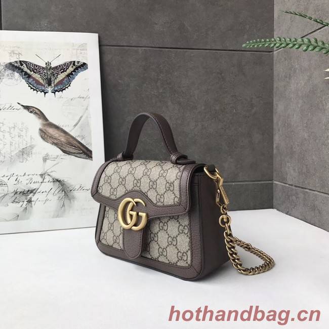 Gucci GG Marmont mini top handle bag 547260 brown