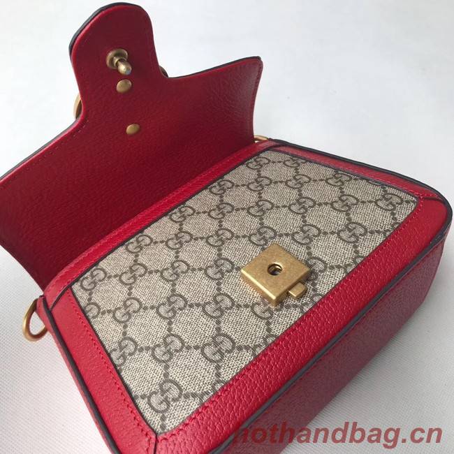 Gucci GG Marmont mini top handle bag 547260 red