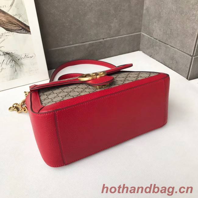 Gucci GG Marmont small top handle bag 498110 red