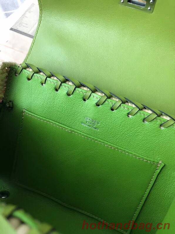 Hermes kelly picnic bag 9810 green