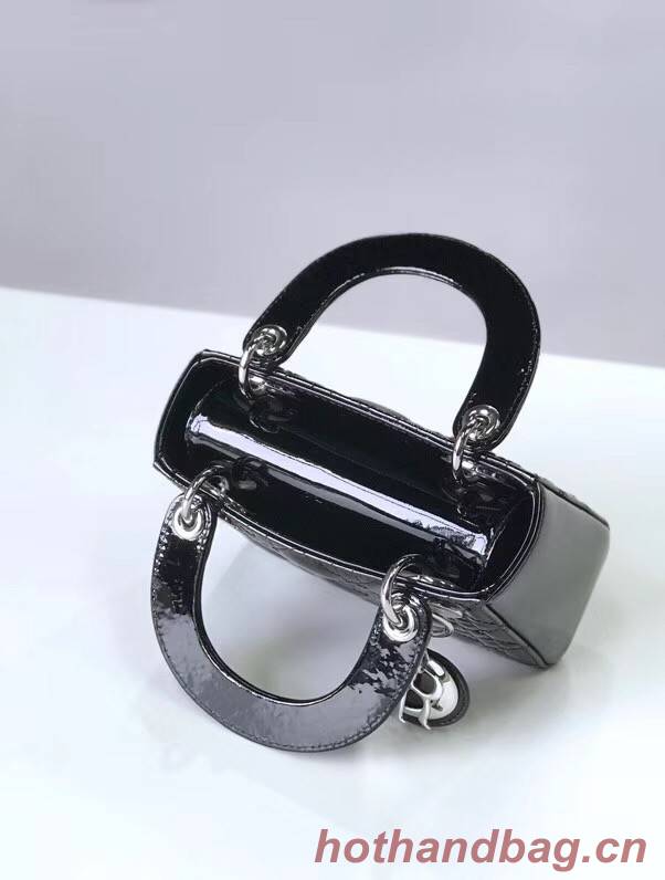 Dior MINI LADY DIOR CALFSKIN Black BAG M0505O Silver