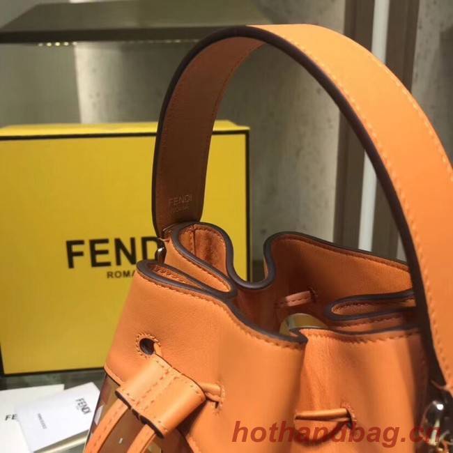 Fendi MON TRESOR PU Mini Handbag 8BS010 brown