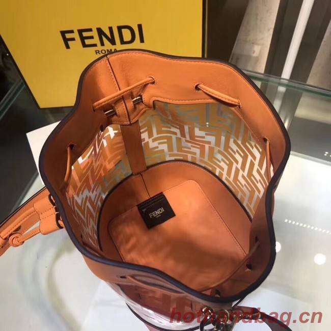 Fendi MON TRESOR PU Mini Handbag 8BS010 brown