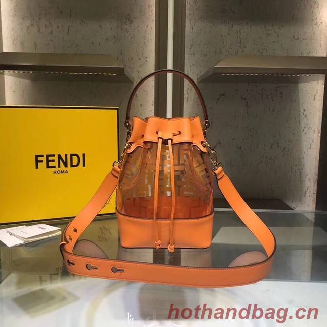 Fendi MON TRESOR PU Mini Handbag 8BS010 brown