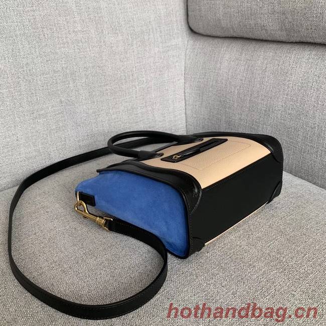 CELINE NANO LUGGAGE BAG IN LAMINATED LAMBSKIN 189243-3