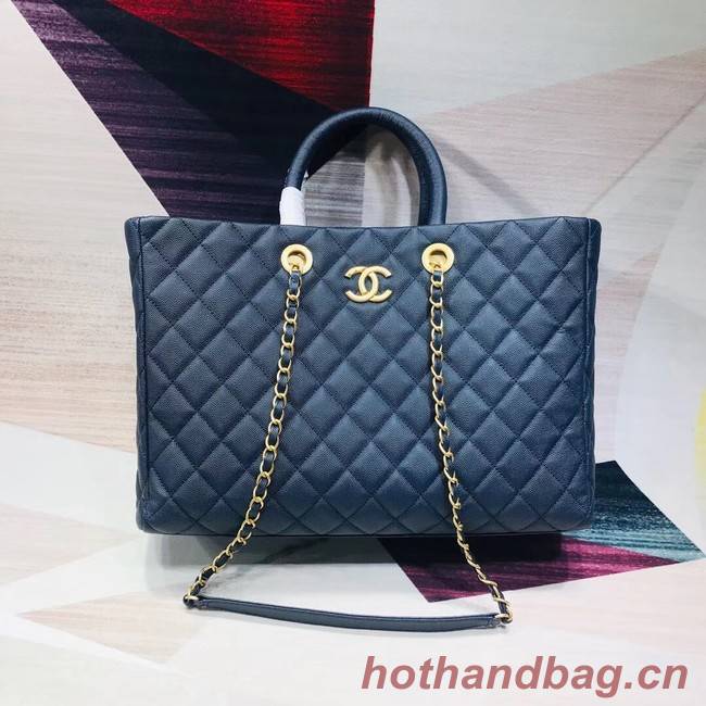 Chanel Original large shopping bag Grained Calfskin A93525 blue