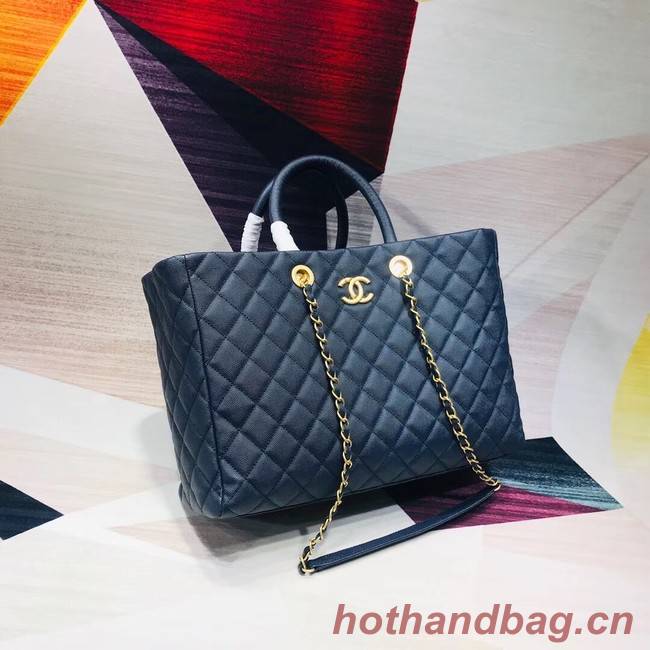 Chanel Original large shopping bag Grained Calfskin A93525 blue