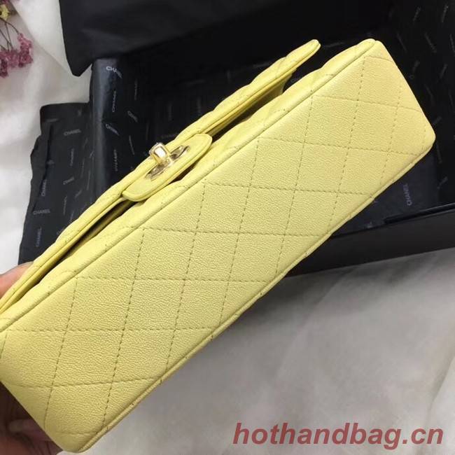 Chanel Calfskin & Gold-Tone Metal A01112 yellow