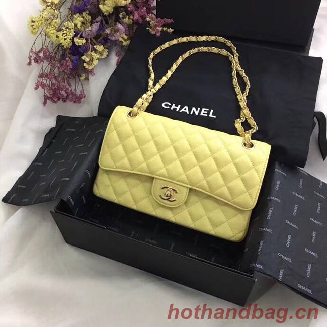 Chanel Calfskin & Gold-Tone Metal A01112 yellow