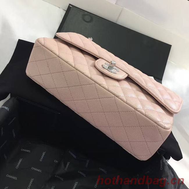 Chanel Calfskin & Silver-Tone Metal A01112 nude