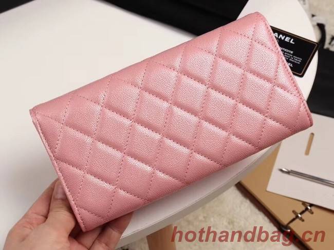 Chanel Calfskin Leather & Gold-Tone Metal A80758 pink