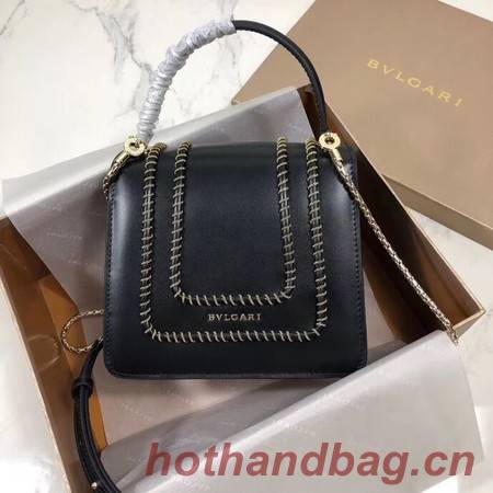 Bvlgari Serpenti Forever leather small crossbody bag B286999 black