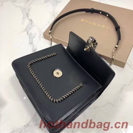 Bvlgari Serpenti Forever leather small crossbody bag B286999 black