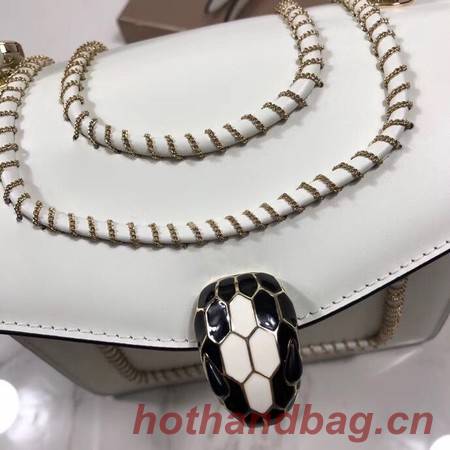 Bvlgari Serpenti Forever leather small crossbody bag B286999 white