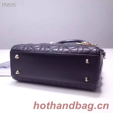 Dior lucky badges Original sheepskin Tote Bag 88035 black