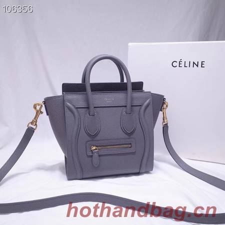 CELINE NANO LUGGAGE BAG IN LAMINATED LAMBSKIN 189244-13