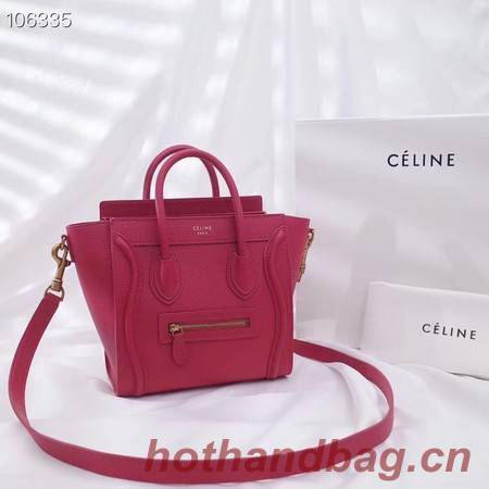 CELINE NANO LUGGAGE BAG IN LAMINATED LAMBSKIN 189244-16