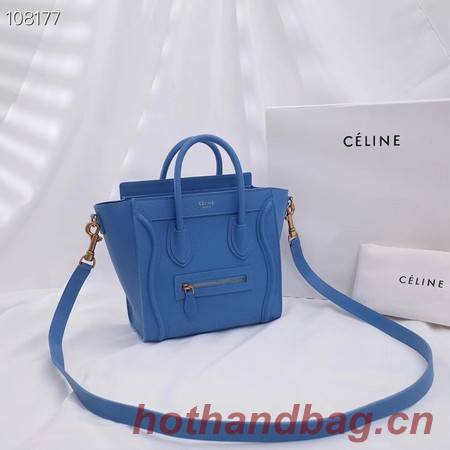 CELINE NANO LUGGAGE BAG IN LAMINATED LAMBSKIN 189244-8