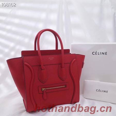 CELINE MICRO LUGGAGE HANDBAG IN LAMINATED LAMBSKIN 167793-11