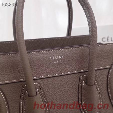 CELINE MICRO LUGGAGE HANDBAG IN LAMINATED LAMBSKIN 167793-6