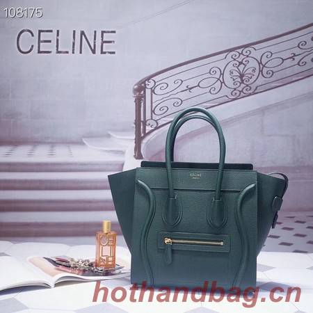 CELINE MICRO LUGGAGE HANDBAG IN LAMINATED LAMBSKIN 167793-8