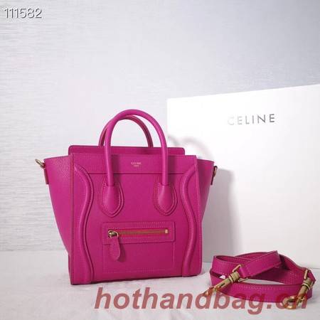 CELINE NANO LUGGAGE BAG IN LAMINATED LAMBSKIN 189244-23