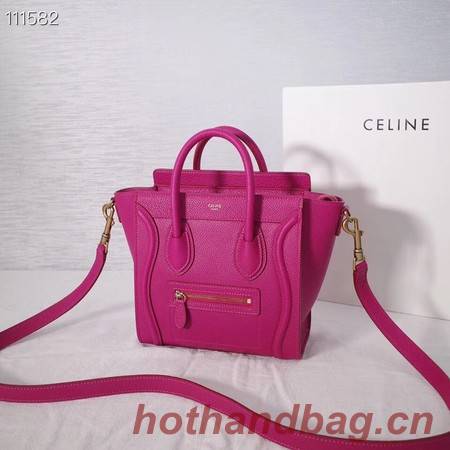 CELINE NANO LUGGAGE BAG IN LAMINATED LAMBSKIN 189244-23