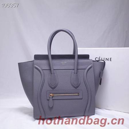 CELINE MICRO LUGGAGE HANDBAG IN LAMINATED LAMBSKIN 167793-13