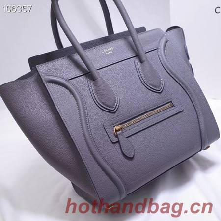 CELINE MICRO LUGGAGE HANDBAG IN LAMINATED LAMBSKIN 167793-13