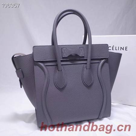 CELINE MICRO LUGGAGE HANDBAG IN LAMINATED LAMBSKIN 167793-13