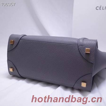 CELINE MICRO LUGGAGE HANDBAG IN LAMINATED LAMBSKIN 167793-13