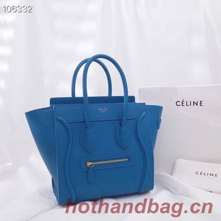 CELINE MICRO LUGGAGE HANDBAG IN LAMINATED LAMBSKIN 167793-17