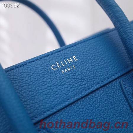 CELINE MICRO LUGGAGE HANDBAG IN LAMINATED LAMBSKIN 167793-17