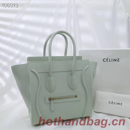 CELINE MICRO LUGGAGE HANDBAG IN LAMINATED LAMBSKIN 167793-20