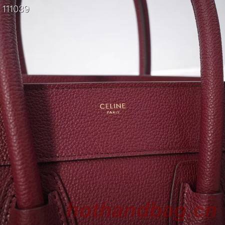 CELINE MICRO LUGGAGE HANDBAG IN LAMINATED LAMBSKIN 167793-21