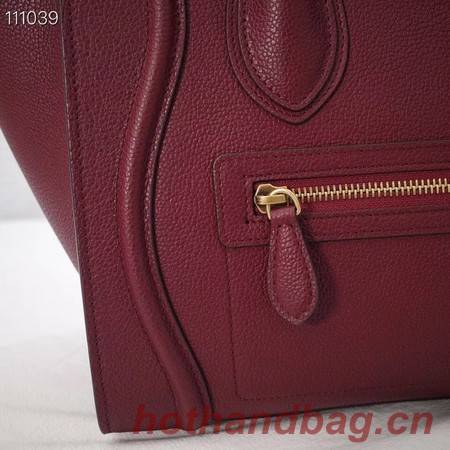 CELINE MICRO LUGGAGE HANDBAG IN LAMINATED LAMBSKIN 167793-21