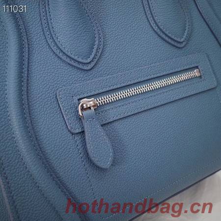 CELINE MICRO LUGGAGE HANDBAG IN LAMINATED LAMBSKIN 167793-22