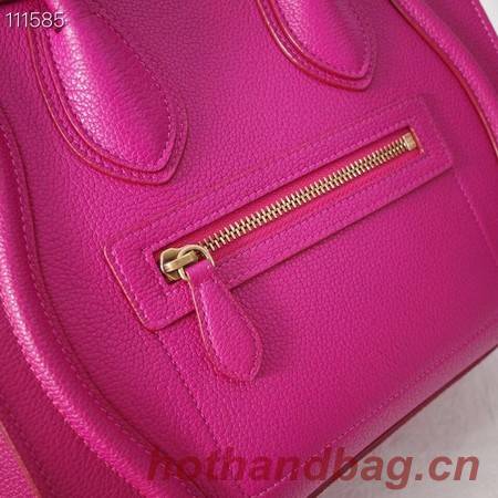 CELINE MICRO LUGGAGE HANDBAG IN LAMINATED LAMBSKIN 167793-24