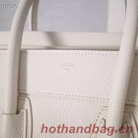 CELINE MICRO LUGGAGE HANDBAG IN LAMINATED LAMBSKIN 167793-25