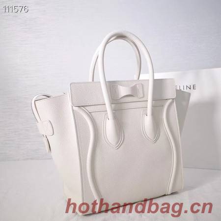 CELINE MICRO LUGGAGE HANDBAG IN LAMINATED LAMBSKIN 167793-25