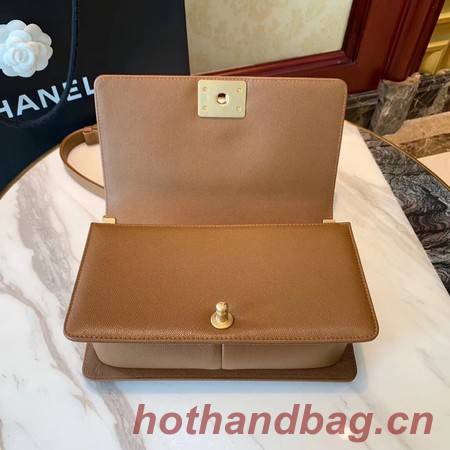 Boy Chanel Flap Bag Original Leather A67086 brown