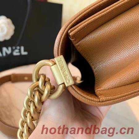 Boy Chanel Flap Bag Original Leather A67086 brown