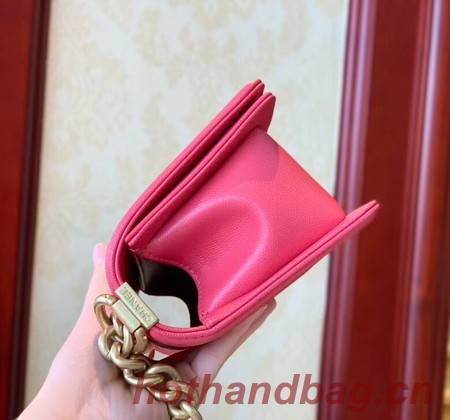 Boy Chanel Flap Shoulder Bag Leather A67085 rose