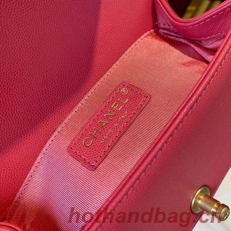 Boy Chanel Flap Shoulder Bag Leather A67085 rose