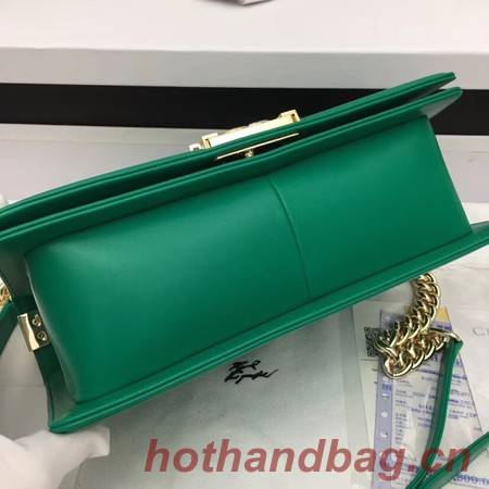 Chanel Boy Flap Shoulder Bag Original Sheepskin Leather A67086 green