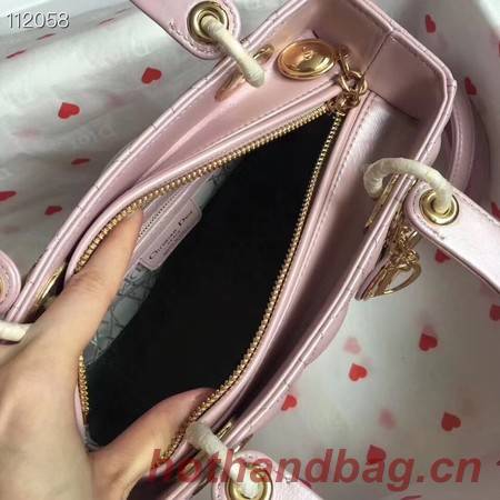 LADY DIOR LAMBSKIN BAG CAL44550 pearly-lustre pink