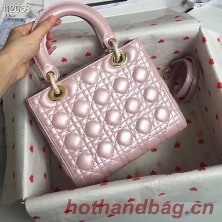 LADY DIOR LAMBSKIN BAG CAL44550 pearly-lustre pink